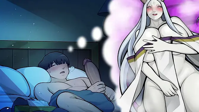 Asian MILF Masturbates to Hot Goddess in Erotic Games