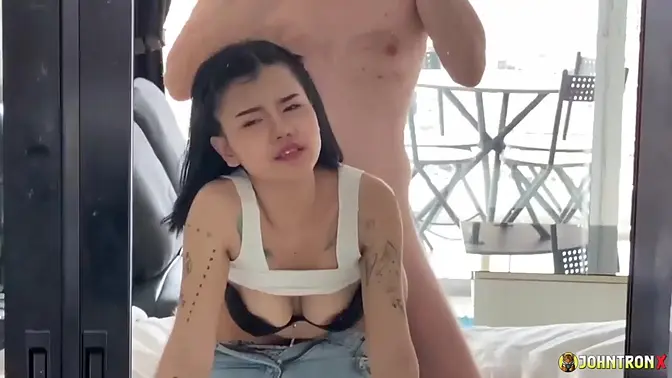 Asian MILF sucks and fucks in fast POV fuck