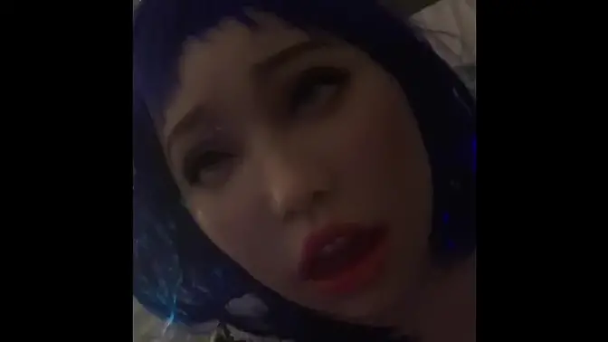 Asian Rubber Doll Blowjob