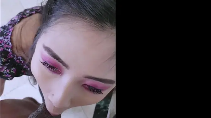 Asian teen Eva Yi deepthroats and rides BBC