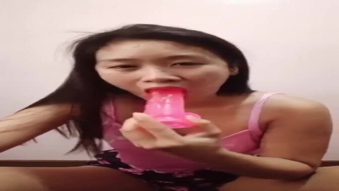 Asian Teen Slut Takes Hard Facefuck by Schoolgirl