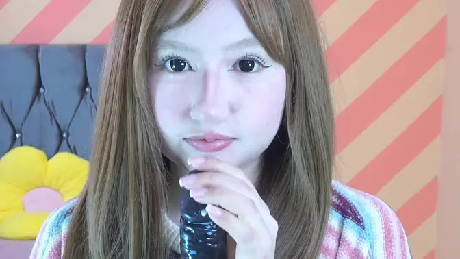 Asian virgin gets huge dildo in her throat during swap