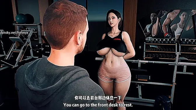 Asian wife cheats on her husband with his trainer