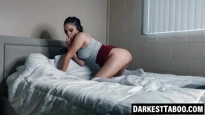 Athena Faris teases with her big natural tits and plays with her pussy on webcam