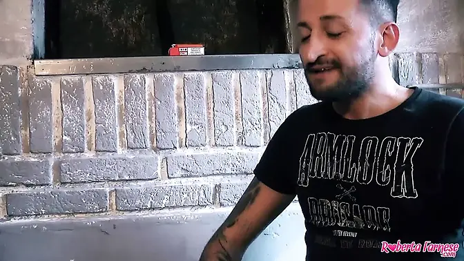 Authentic Italian MILF gives a homemade blowjob