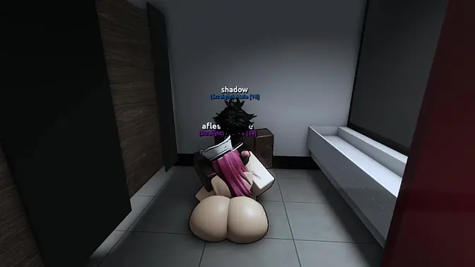 Babe sucks big cock and gets fucked hard in the bathroom