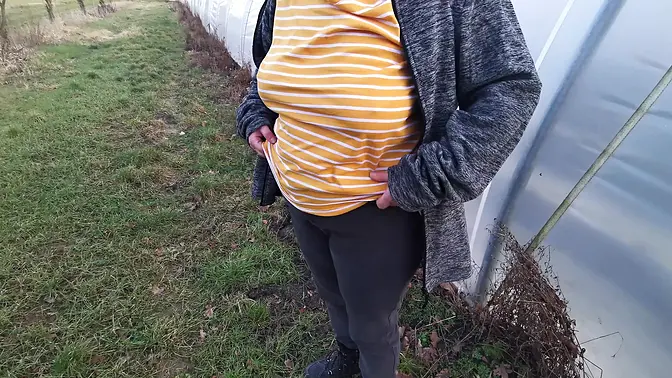 Bare Tits Slapped Hard Outdoors