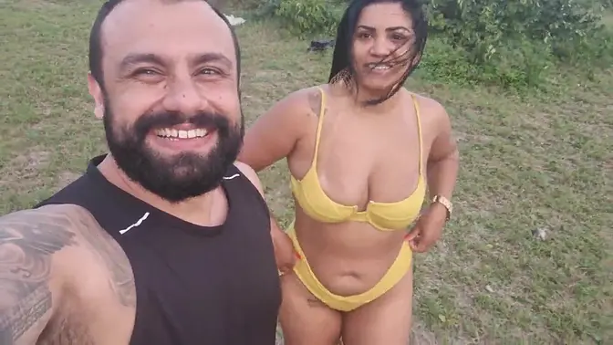 Bathroom tryst at the beach kiosk