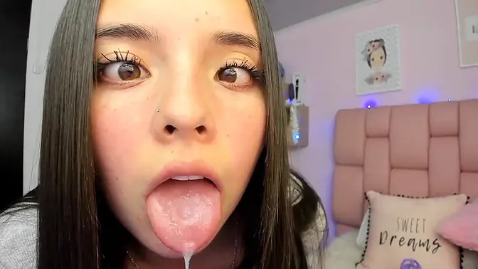 Beautiful Colombian teen takes on many men as a nympho whore