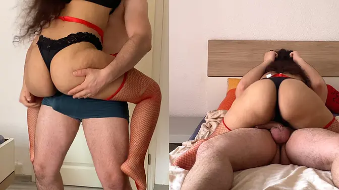 Big Ass Latina Wife rides cock hard and deep