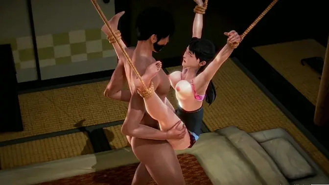 Big-Boob Stepdaughter Gets Creampied by Muscular Stepdad