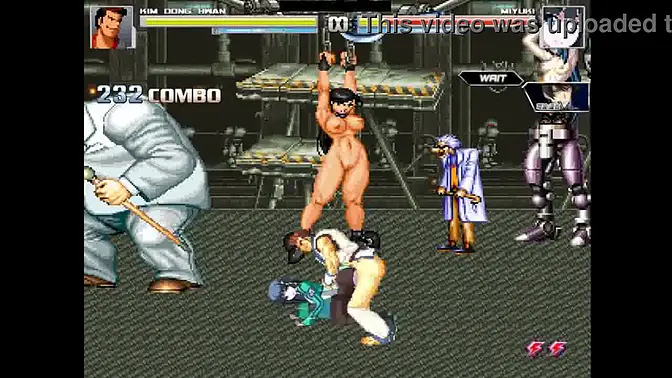 Big booty girl rides cock in animated Mugen sex finale