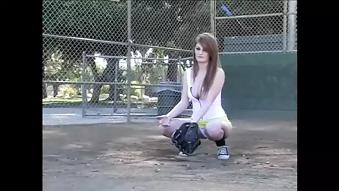 Big-busted redheaded beauty gets a sweaty workout