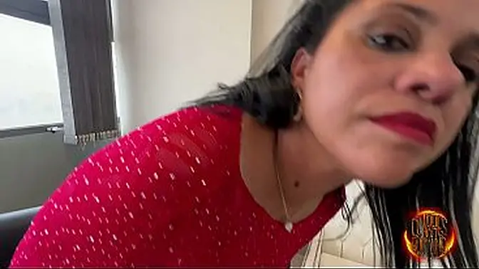 Big Cocked Brazilian MILF Cris Brasil gets her holes slapped