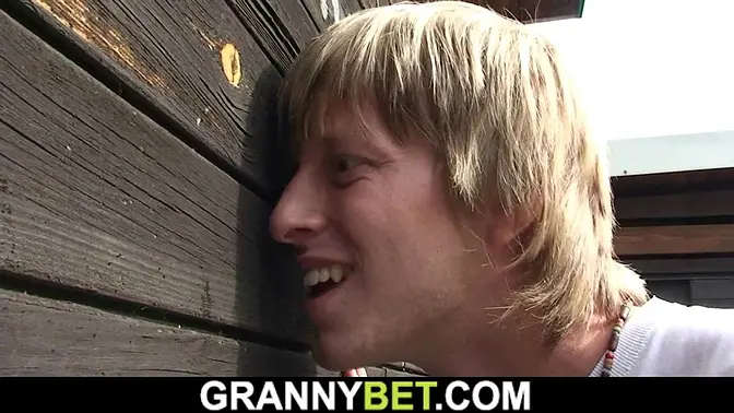 Big Cocked Guy Fucks Busty Grandma in Changing Room