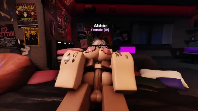 Big-Cocked Man's Cum-Filled Creampie for Slutty Roblox Babe