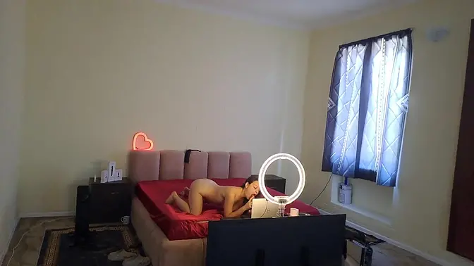 Big-titted babe caught on live giving JOI with dirty talk