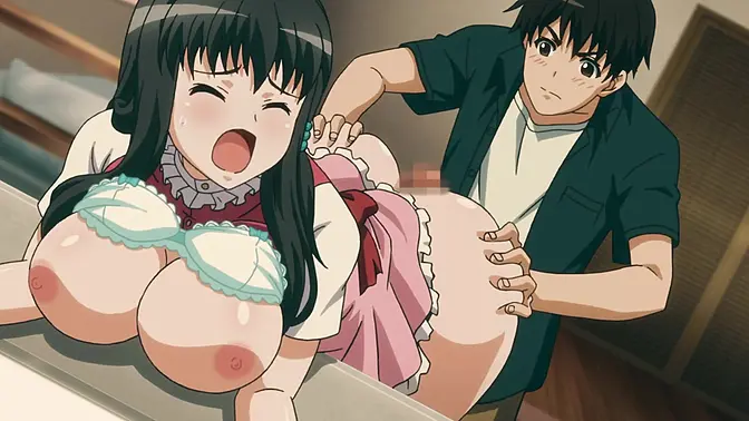 Big-titted babes take on big cock and creampie