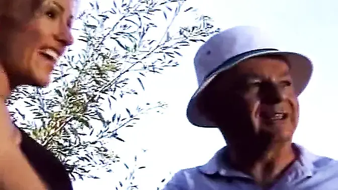 Big-titted blonde wife gets fucked hard in open air