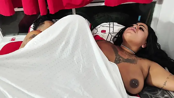 Big-titted lady rides big black cock and gets pregnant