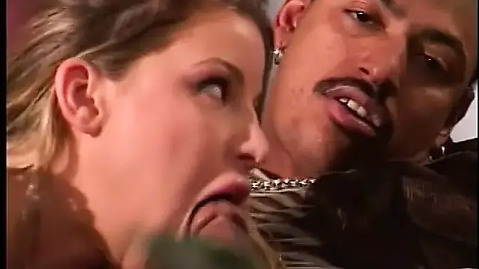 Black stud fingers and licks brunette beauties wet pussy