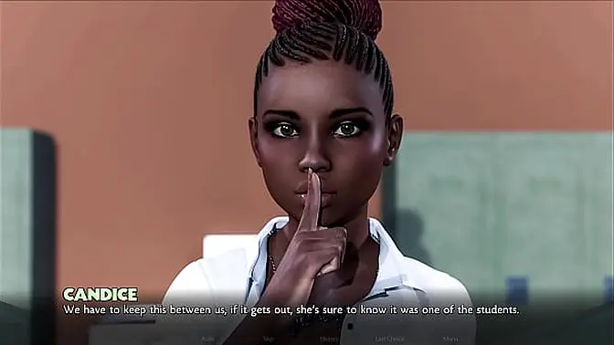 Black teen loves white cock in anime 3D porn game