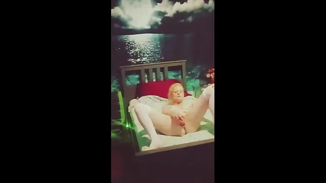 Blond milf seduces friend with sexy stripping and toys