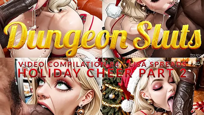 Blonde babe Lisa sucks and rides huge cock in holiday-themed compilation