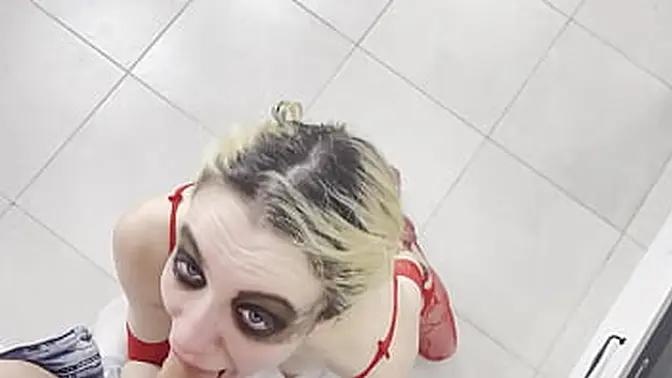 Blonde girlfriend gets dominated and double-fucked in the kitchen