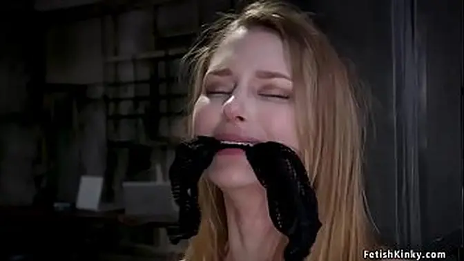 Blonde hottie gets tricked and fucked by a tattooed lesbian hacker and her stepbrother agent