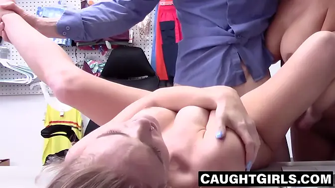 Blonde MILF gets a big cum load while on her knees