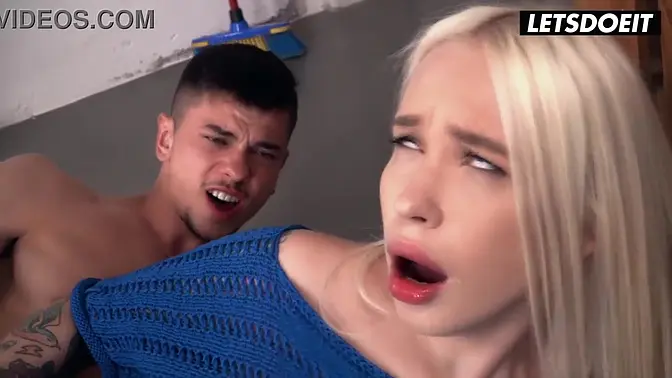 Blonde Russian teen cheats on her BF in a steamy hostel