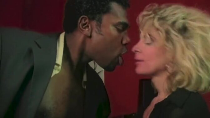 Blonde secretary gets fucked by her black boss