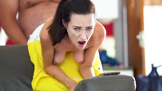 Blue Eyed Girl Gets Creampied in Doggystyle