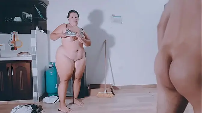 Boss dominates busty Latina with big cock