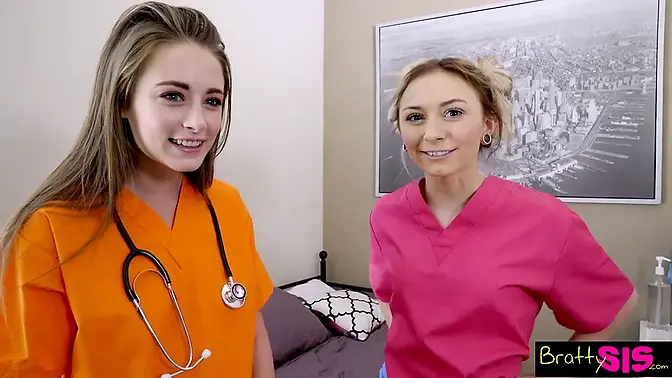 Bratty sis nurses my big, tight cock