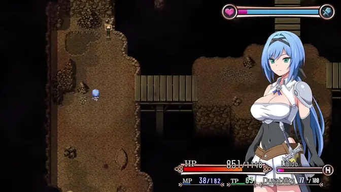 Brave Knightess shatters crystal with her big tits