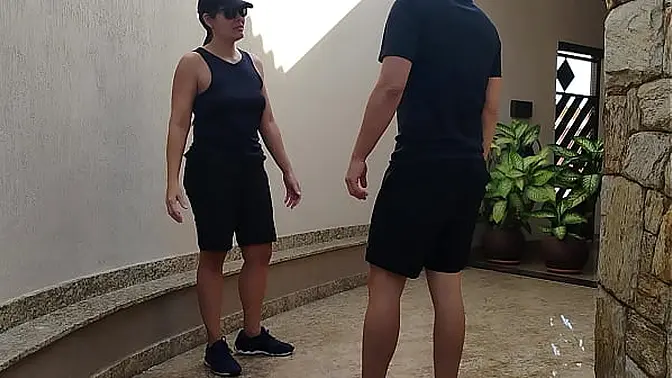 Brazilian babe gives coworker a depraved blowjob and gets a creampie