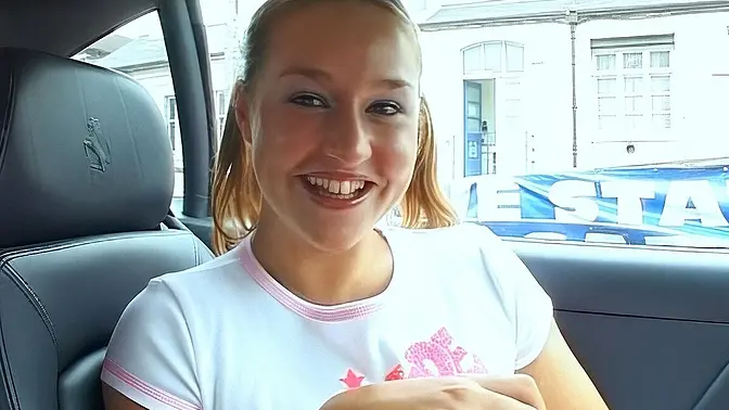 British Cutie Sammi GIVES double blowjob and gets her ass toyed