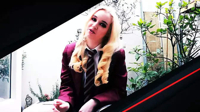 British Schoolgirl Swallows Cum on Live Cam