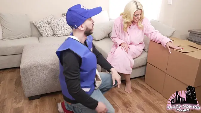 Brittany Andrews' Big Tits Pounded by Mailman's Cock