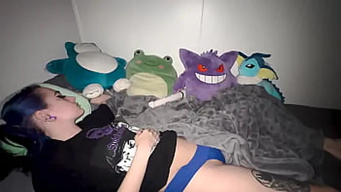 Brother discovers his hot step-sister's wet pussy on her naked bed