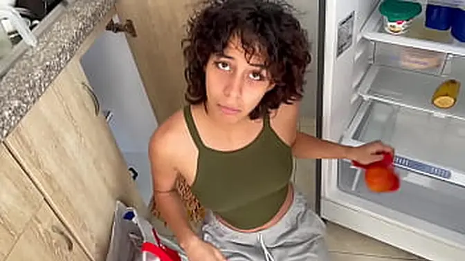 Brother gives stepsister the ultimate fuck before leaving