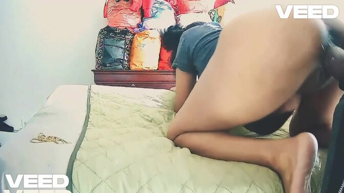 Brown midget milf gets BBC and rubs her clitty-poo