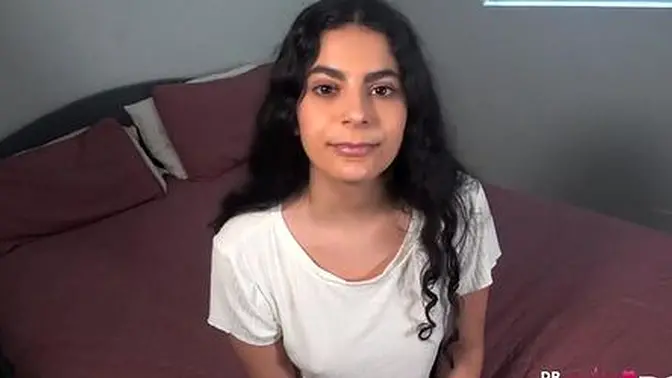 Brunette angel gets pounded after deep blowjob