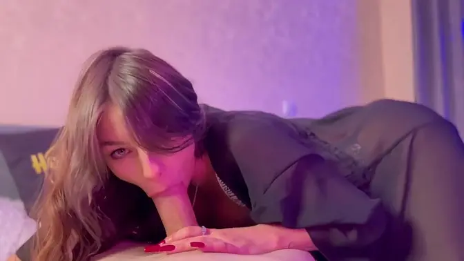 Brunette hottie gags on big dick at wild party