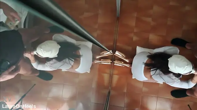 Brunette MILF swallows cum after deepthroat BJ