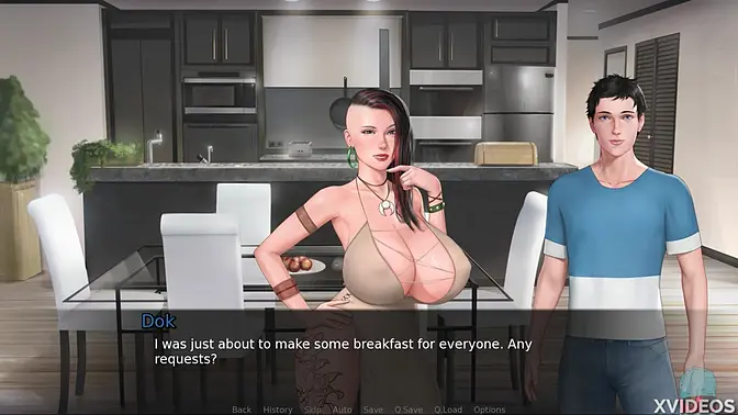 Brunette MILF with juicy tits and shaved pussy