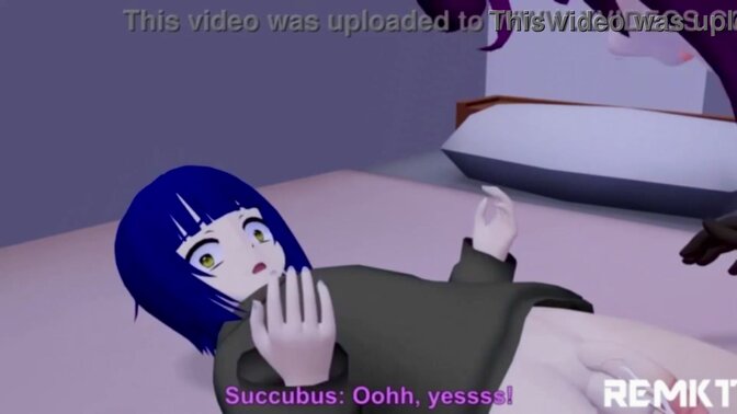 Busty 3D succubus seduces and rides in POV sex