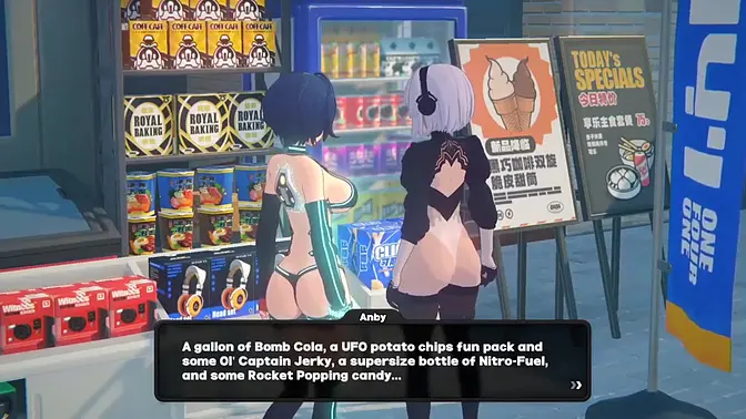 Busty anime girl Nicole gets closer in 3D porn game